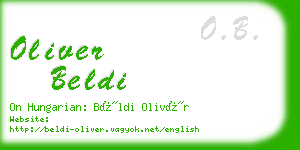 oliver beldi business card